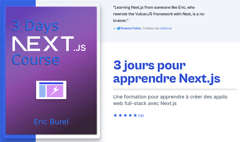 Formation Next.js en 3 jours